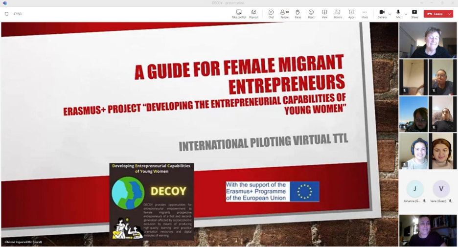 Virtual Seminar organized by « Samband sveitarfélaga á Suðurnesjum » for the evaluation of the “Guide for immigrant women entrepreneurs” on 14/12/2023 – Iceland